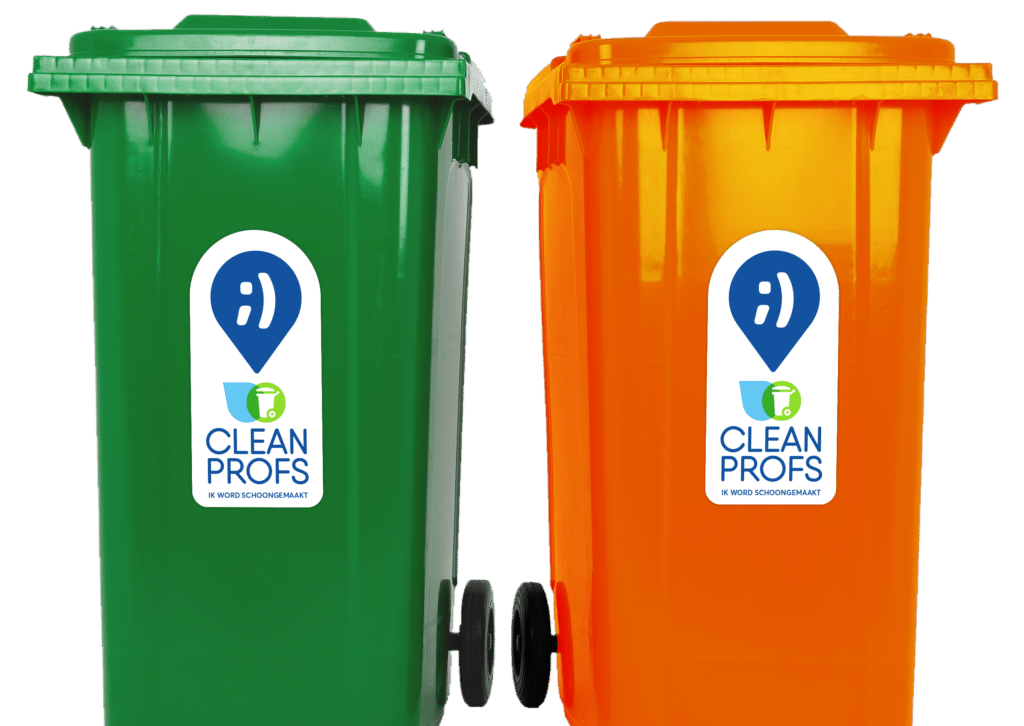 Een groene en oranje cleanprofs kliko